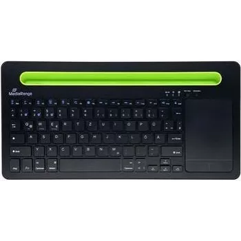 Klaviatūra MediaRange MROS131 Office Bluetooth QWERTZ Vokiečių Šveicariška Juoda Žalia