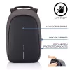 Kuprinė XDDESIGN Bobby Hero Small, apsaugota nuo vagystės, 11,5 l, planšetei iki 12,9 colio, PET/putplastis, juoda