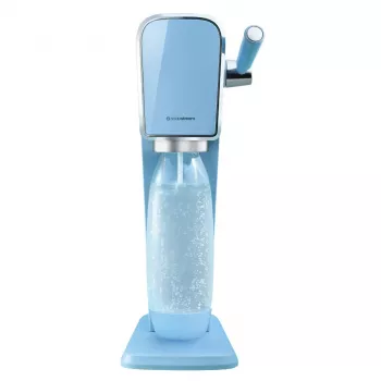 Sodos aparatas SODASTREAM Art Blue Steel — 1 l plastikinis butelis, 60 l angliarūgštės balionėlis, 173×245×430 mm