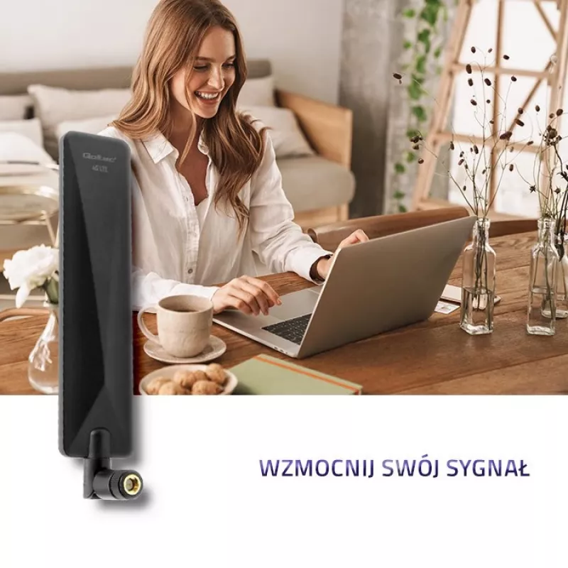 Qoltec 57018 4G LTE visakryptė antena | 7dBi | Vidaus