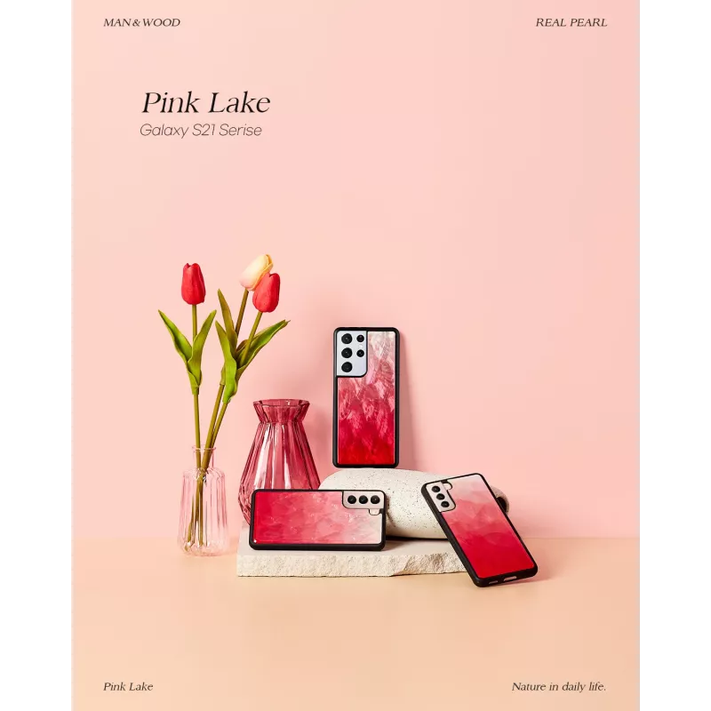 iKins telefono dėklas Samsung Galaxy S21 Ultra — pink lake Juoda