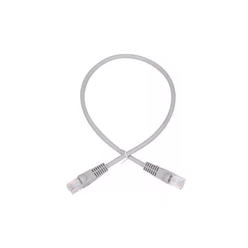 Tinklo kabelis Extralink LAN Patchcord Kat.5e RJ-45 U/UTP 0,5 m pilkas