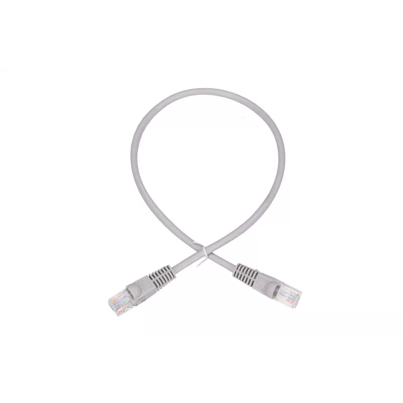 Tinklo kabelis Extralink LAN Patchcord Kat.5e RJ-45 U/UTP 0,5 m pilkas