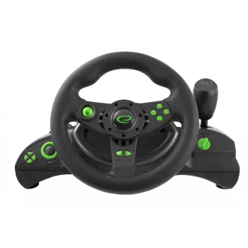 Esperanza EGW102 žaidimų valdiklis Vairas PC, PlayStation 3 skaitmeninis USB juoda, žalia