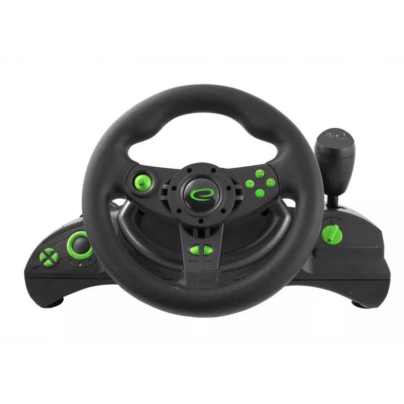 Esperanza EGW102 Gaming Controller Steering wheel PC, Playstation 3 Digital USB Black, Green