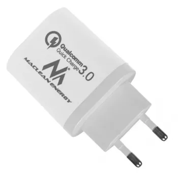 Sieninis įkroviklis MACLEAN MCE479W — 3 prievadų USB greitasis įkroviklis, 18W bendra galia