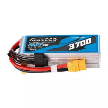 Baterija Gens ace GEA376S60X9GT 22.2 V LiPo įmontuojama RC modeliams, 0,536 kg, juoda/mėlyna/pilka/balta