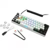 Sharkoon SGK50 S4 klaviatūra, skirta žaidimams, USB, QWERTZ, vokiška, balta, RGB LED