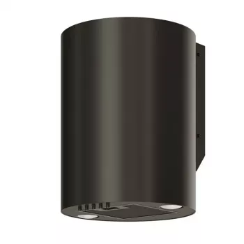 Gartraukis MAAN Elba Mini WPB 431, juodas plienas, 120–300 m³/h, triukšmas 55–61 dB, 400 mm aukštis, elektroninis valdymas su ekranu ir nuotolinio valdymo pulteliu