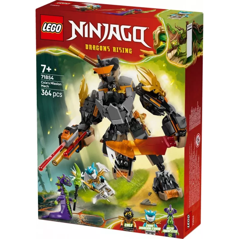LEGO NINJAGO 71854 Cole'o misijos mecha ir drakonas Zane