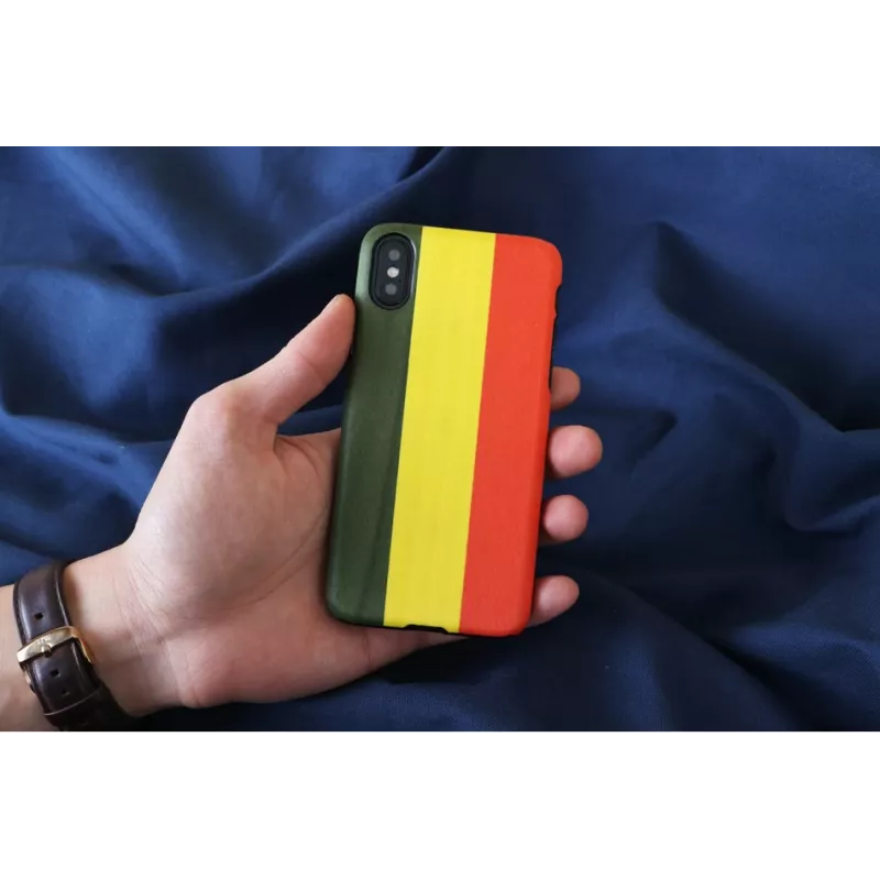 man and wood išmaniojo telefono dėklas iPhone X/XS — Reggae Juoda, apsauginis kietas galinis dangtelis