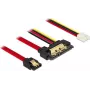 SATA laidas DeLOCK 85234 0,3 m SATA 7 kontaktų + Molex 4 kontaktų SATA 22 kontaktų juodas