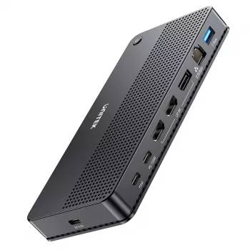 Dokų stotelė UNITEK D1104A01 USB4 laidinė 100 W energijos tiekimas