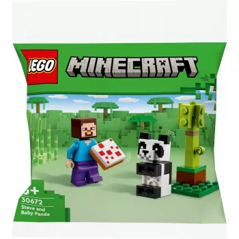 LEGO Minecraft Steve ir mažoji panda 30672 Polybag