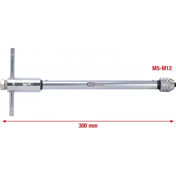 KS Tools 331.0675 štampo laikiklis su reversiniu reketiniu galvute, 320 mm