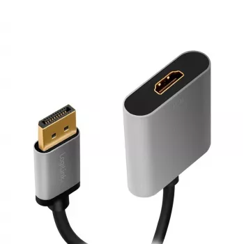 LogiLink CDA0108 video kabelio adapteris 0,15 m DisplayPort HDMI juoda pilka