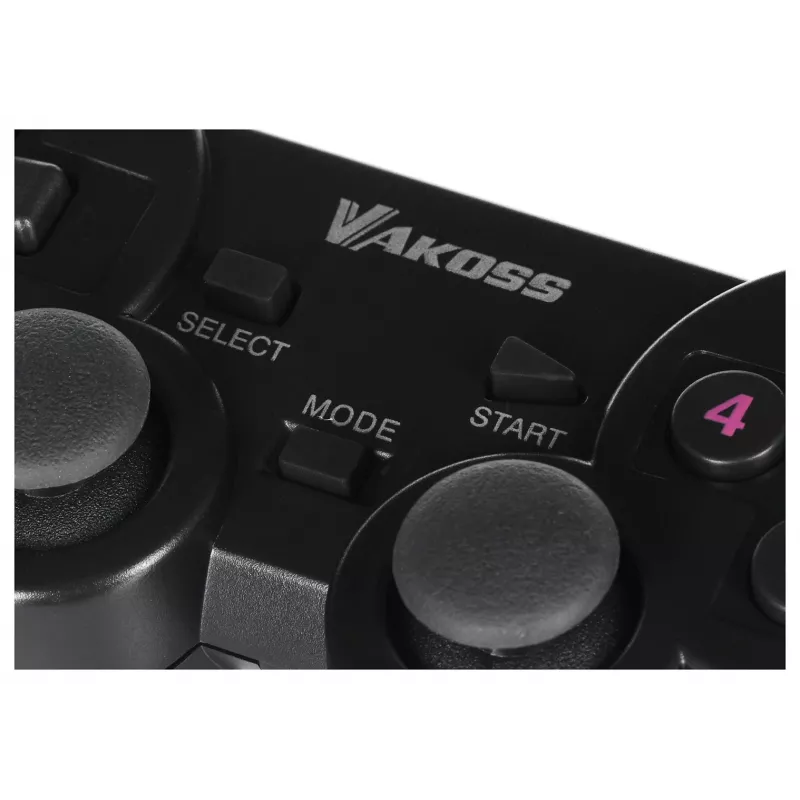 Žaidimų pultas VAKOSS GP-3925BK Juodas belaidis RF analoginis/skaitmeninis PC ir PlayStation 3, 12 mygtukų, 2,4 GHz, nano imtuvas