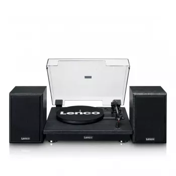 Patefonas Lenco LS-100BK diržinė pavara USB, juodas