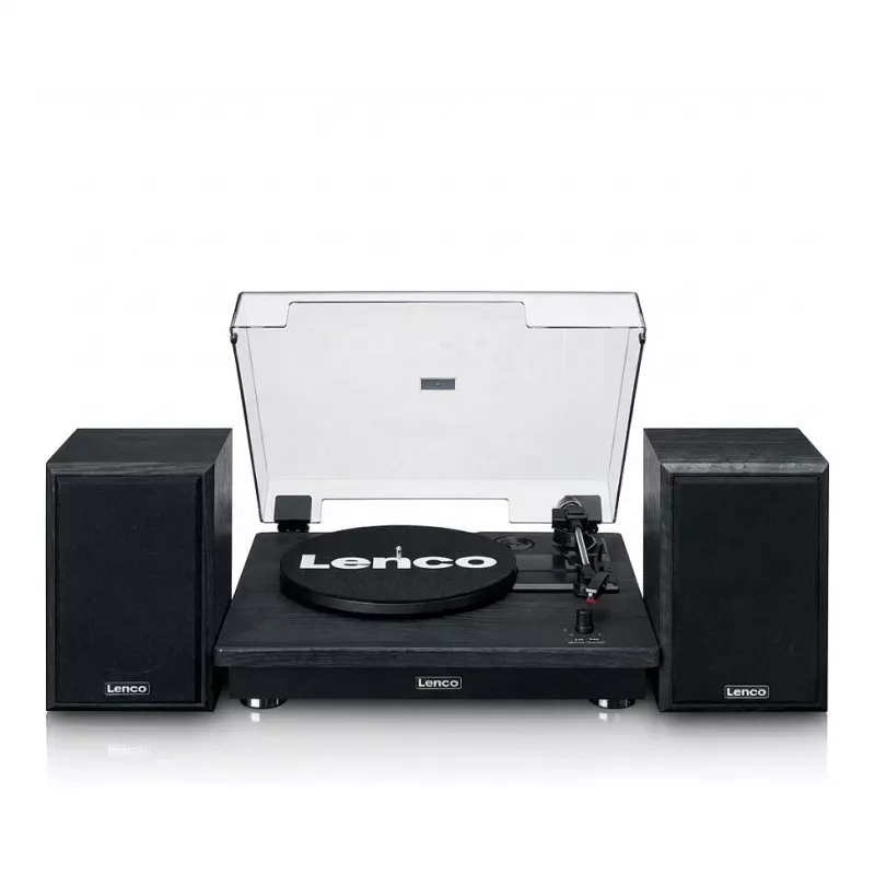 Patefonas Lenco LS-100BK diržinė pavara USB, juodas