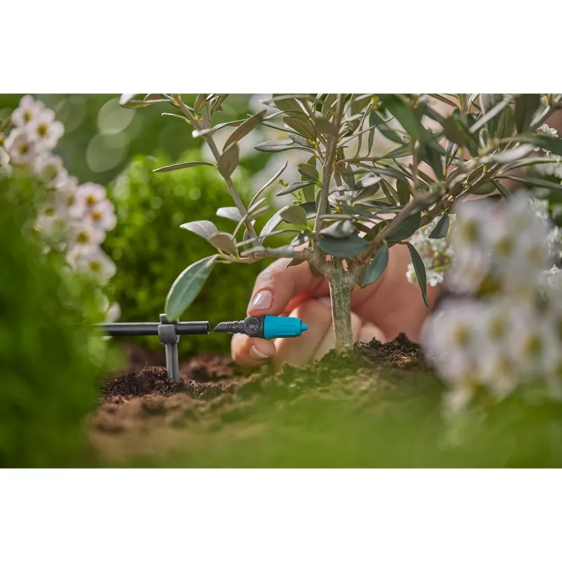 Lašelinė galvutė Gardena 13305-20 tinka lašelinio drėkinimo sistemai, plastikinė