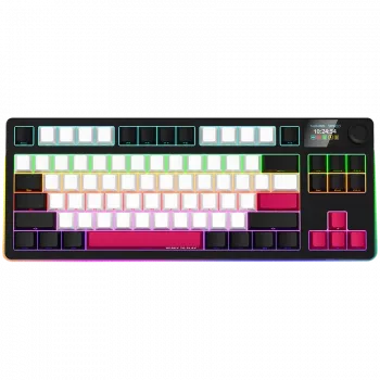 LORGAR KBP70TKLW, belaidė TKL mechaninė žaidimų klaviatūra Pro, juoda/raudona, EN išdėstymas