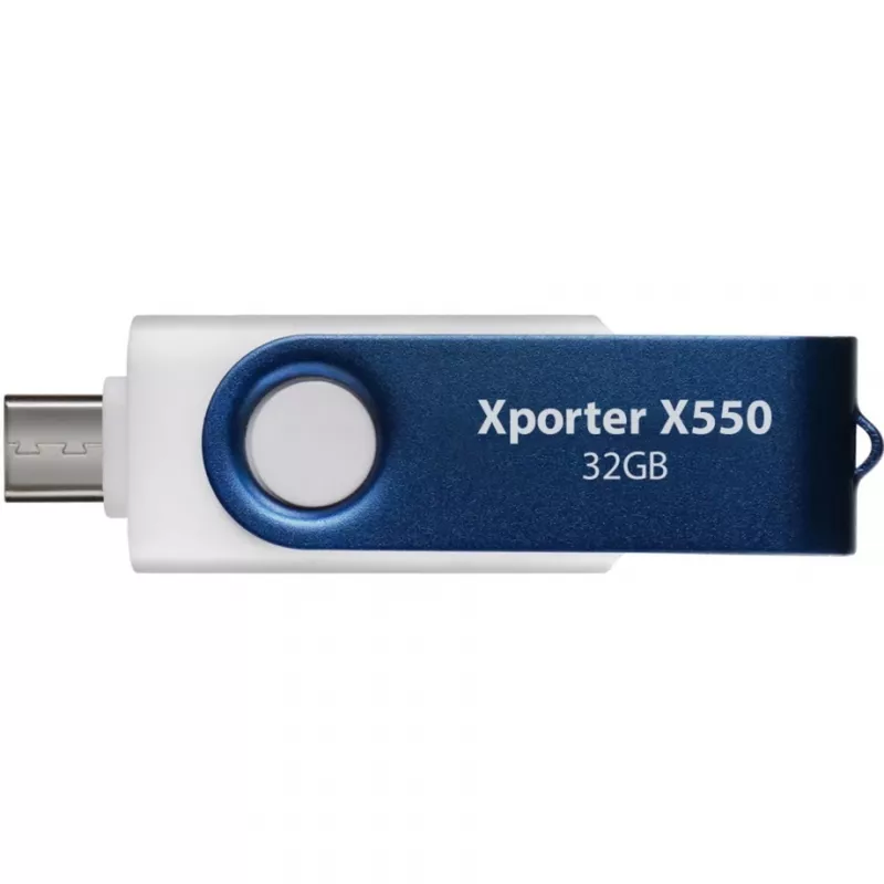 „Xporter X550“ 32 GB, USB atmintinė mėlyna/baltos spalvos, USB-A ir USB-C 3.2 Gen 1
