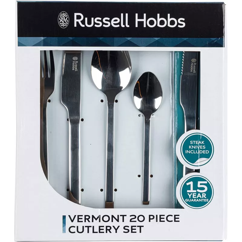Stalo įrankių rinkinys Russell Hobbs RH00855EU — 20 dalių iš nerūdijančio plieno