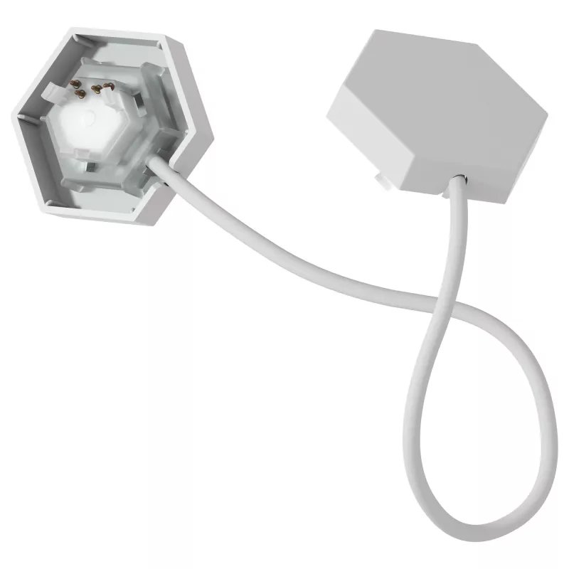 Apšvietimo jungtis Nanoleaf Flex — balta, 0,24 m laidas, pakuotėje 3 vnt.