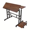 Maclean mobilus nešiojamojo kompiuterio stalas, juodas, 80x60 cm, maks. 50 kg, reg. aukštis 67-115 cm, MC-124 B