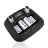 Baterijų įkroviklis everActive NC-900U Universal DC — įkrauna AA, AAA, C, D, 9V, iki 6 elementų, juodas