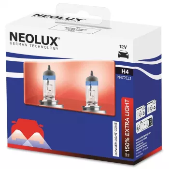 Halogeninė lemputė Neolux H4 Extra Light 2 vnt. pakuotėje — 12V 60/55W