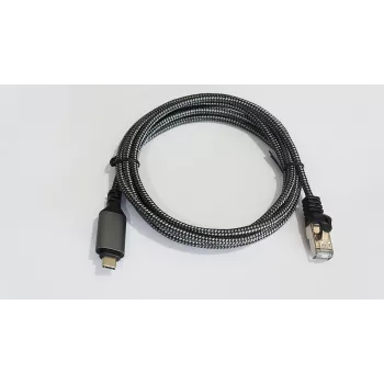 Tinklo kabelis AKTBXKS6USBC30B RJ-45 USB C laidas Cat.6 3m Juodas