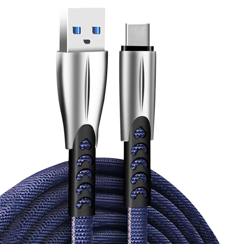 „ColorWay“ USB Type-C laidas (cinko lydinys) 2,4A, 1 m | CW-CBUC012-BL