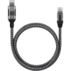 Techly ICOC U3A-RJ45-010 tinklo kabelis juoda, sidabrinė 1 m Cat6 F/UTP (FTP)