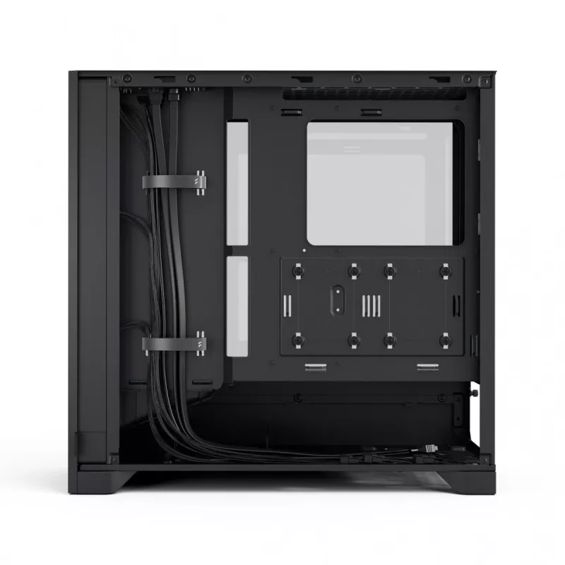 Fractal Design Pop 2 Air Juoda Solid vidutinio dydžio kompiuterio korpusas — ATX palaikymas, 3x 120 mm priekiniai ventiliatoriai, 2,5/3,5 colio diskų nišos, 215×481×462 mm