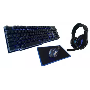 Klaviatūra su pele Rebeltec SHERMAN Gaming USB QZERTY anglų juoda