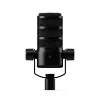 Studijinis mikrofonas RØDE PodMic USB — kardioidinis XLR/USB, 24 bitų/48 kHz, USB-C, ausinių išvestis, sukamoji garsumo reguliavimo rankenėlė, juodas
