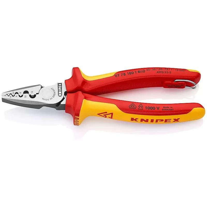 Kabelių užspaudimo kombinuotasis įrankis Knipex 97 78 180 T