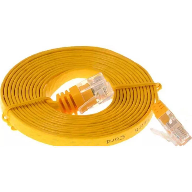 Helos CAT 6 5m tinklo kabelis geltonas Cat6 U/UTP RJ-45