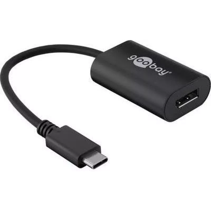 Goobay 38530 Kabelio sąsajos adapteris USB-C DisplayPort juodas (38530)