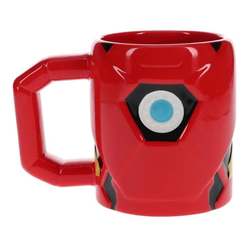 Puodelis Paladone Iron Man formos raudonas 0,5 l vienetinis