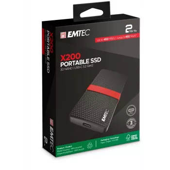 SSD Emtec 1TB nešiojamasis USB Type-C 3.2 Gen 1 X200