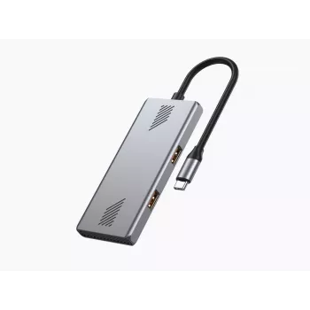 Gembird USB šakotuvas, 4 prievadų, USB 3.2 Gen 2 Type-C, su 4x Type-A ir Type-C prievadais