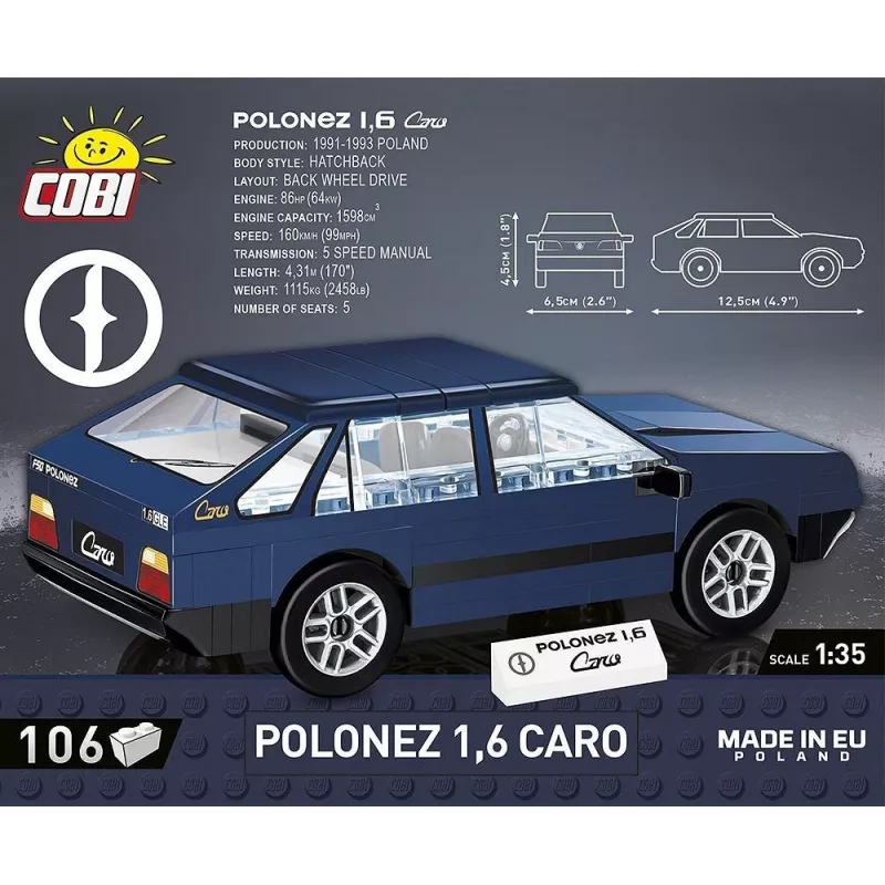 Cobi Polonez 1,6 Caro modelio rinkinys — mastelis/modelis nenurodytas, plastikinis konstruktorius, MPN 24589