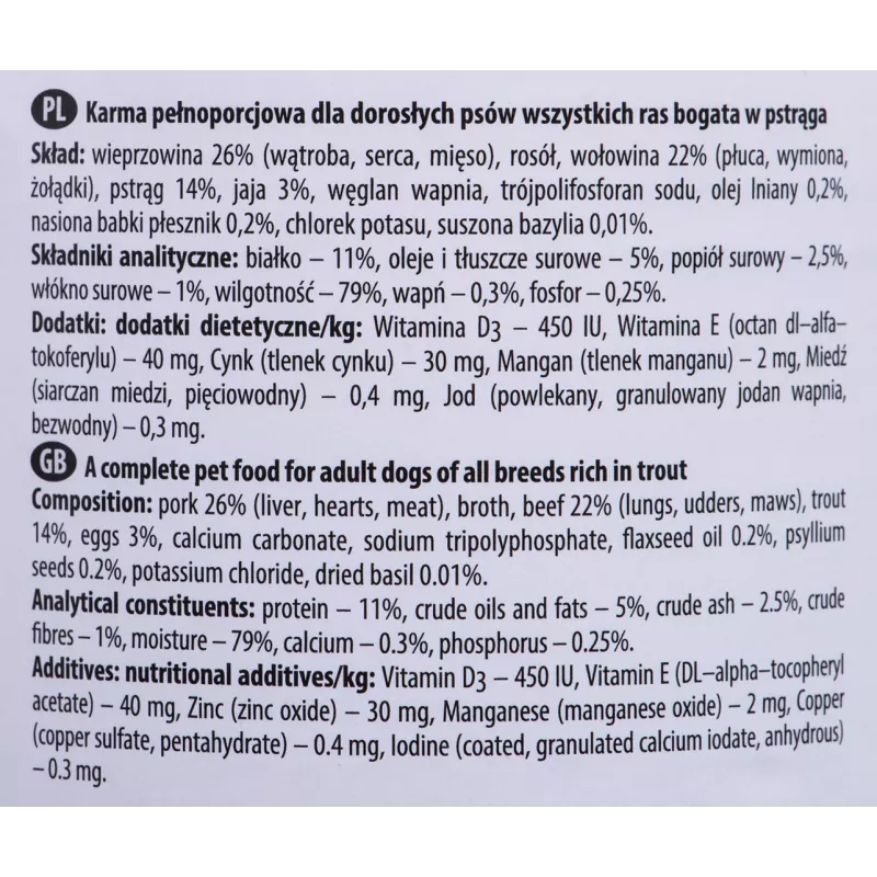 Šlapias šunų maistas Dolina Noteci DOLINA NOTECI Premium Adult 400 g skardinė žuvis