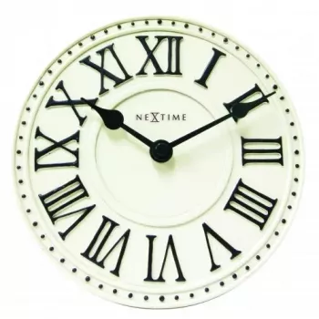 NeXtime klok 5187wi London Table, Ø16 cm, Sieninis, Balta/ Juoda+B32