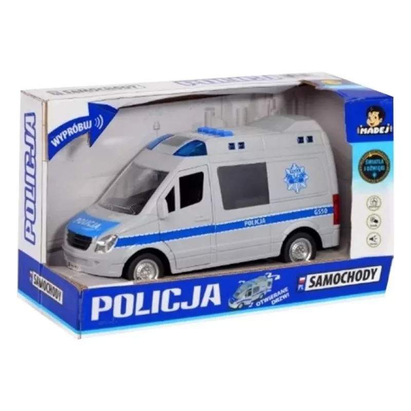 Mechaninis žaislas Madej modelis 075007 — Policininkas su garsu, prisukamas mechaninis veiksmas