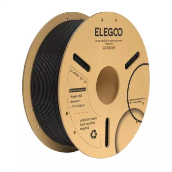 Filamento ritė Elegoo PLA+ juoda – 1,75 mm, suderinama su FDM 3D spausdintuvais