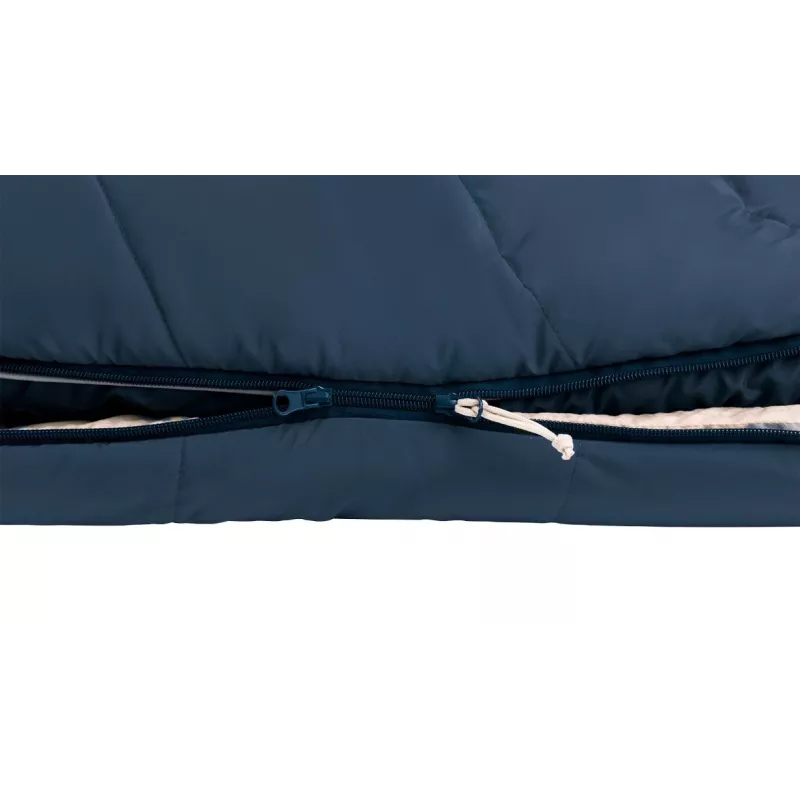 Vaikiškas mumijos formos miegmaišis Outwell Convertible Junior, poliesteris, mėlynas — 1700 mm ilgis, 630 mm plotis, tinka iki 150 cm ūgio
