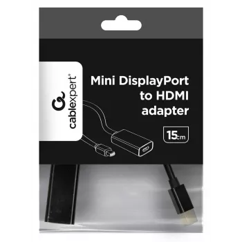 Gembird A-MDPM-HDMIF-02 vaizdo kabelio adapteris Mini DisplayPort HDMI A tipo (standartinis) juodas